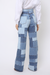 CALÇA WIDE LEG JEANS PATCH FRAMED