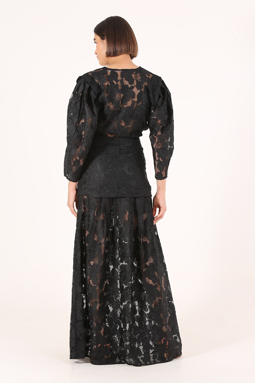 SWAN DRESS LACE LINNEN