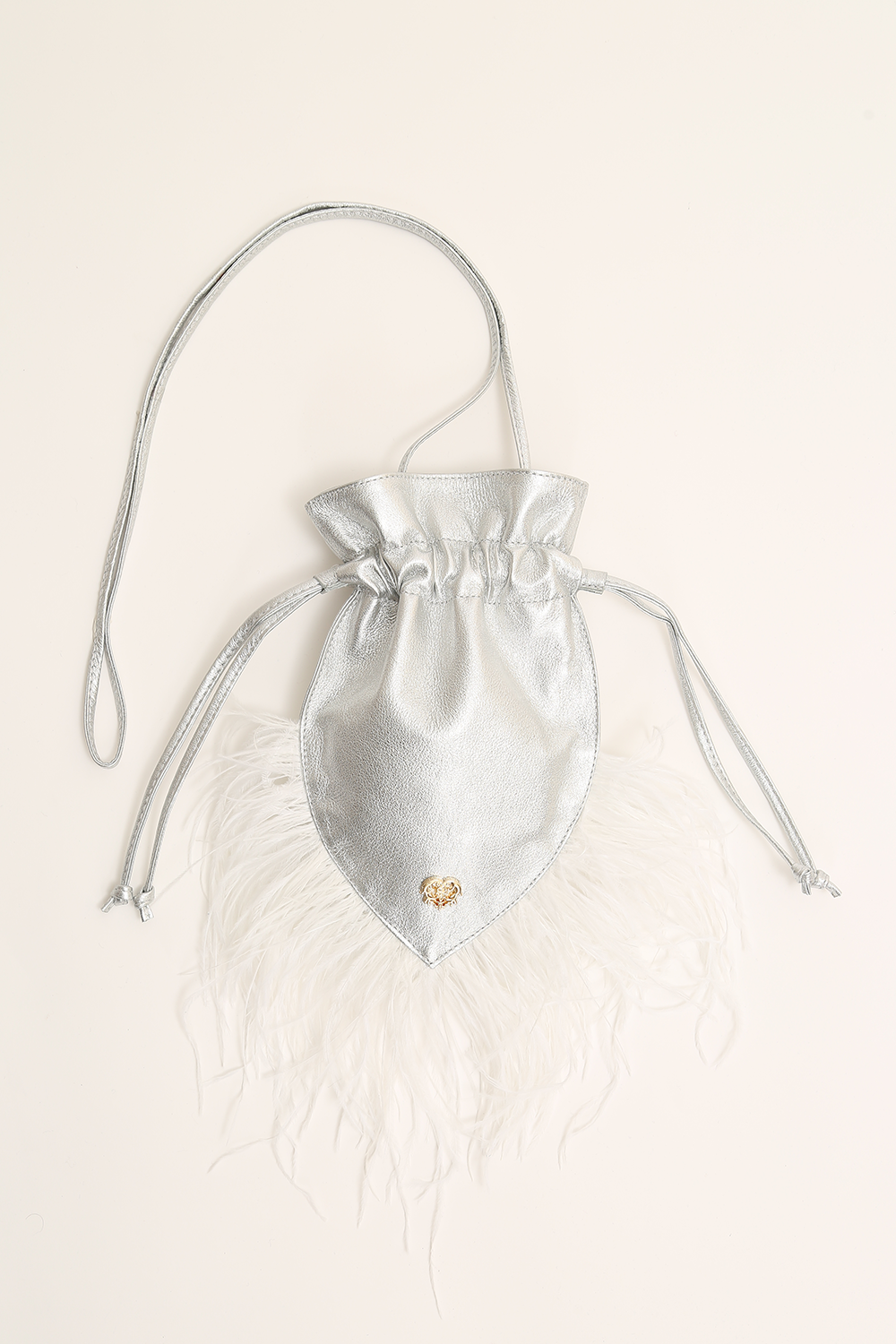 AMY BAG FEATHERS PRATA ISLA