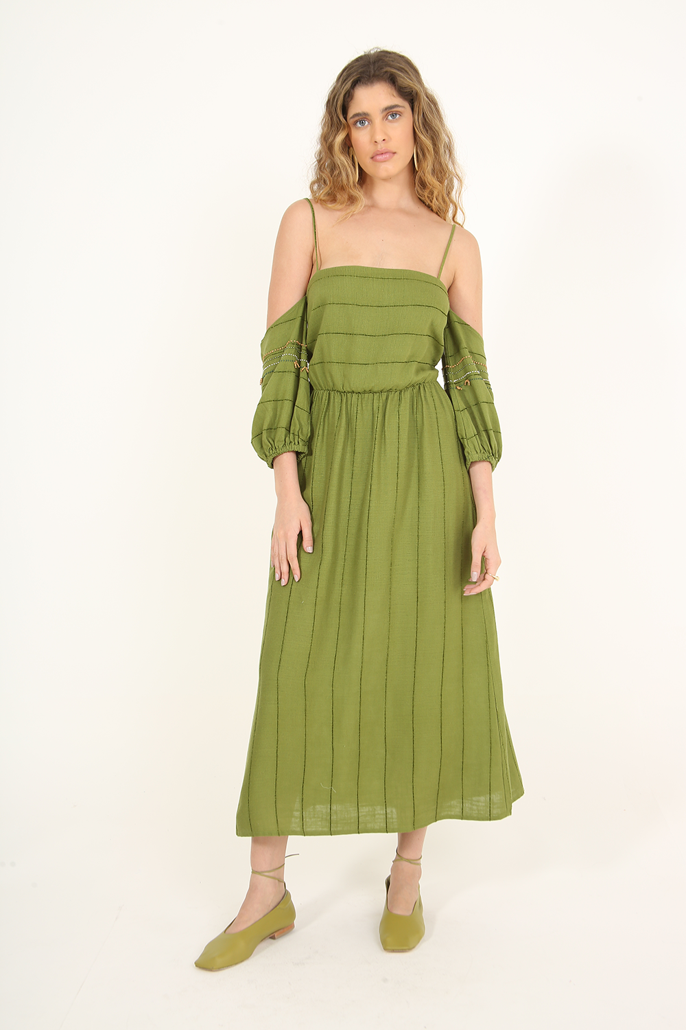 ALEHA GREEN JULIET DRESS