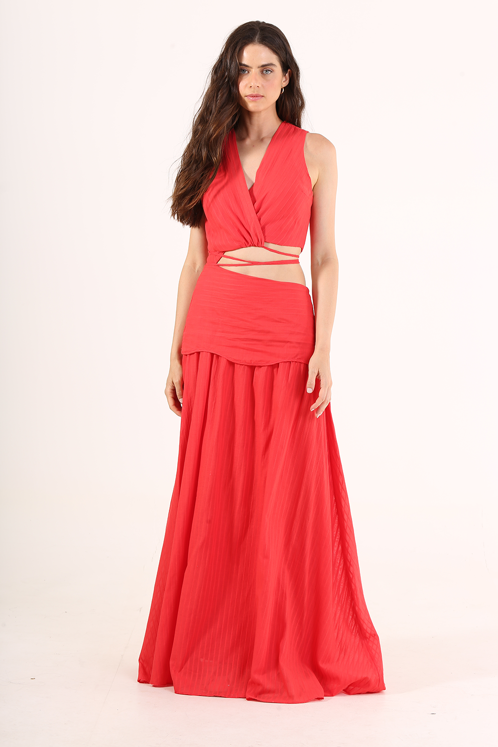 JUSTINE RED ALEHA DRESS