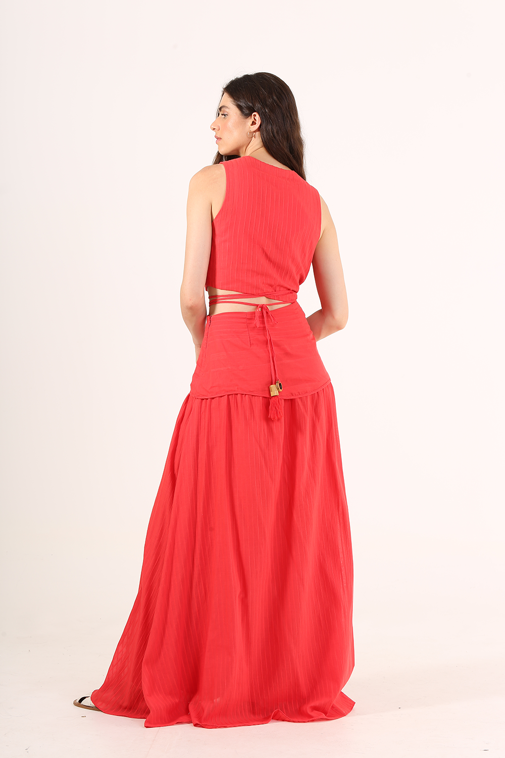 JUSTINE RED ALEHA DRESS