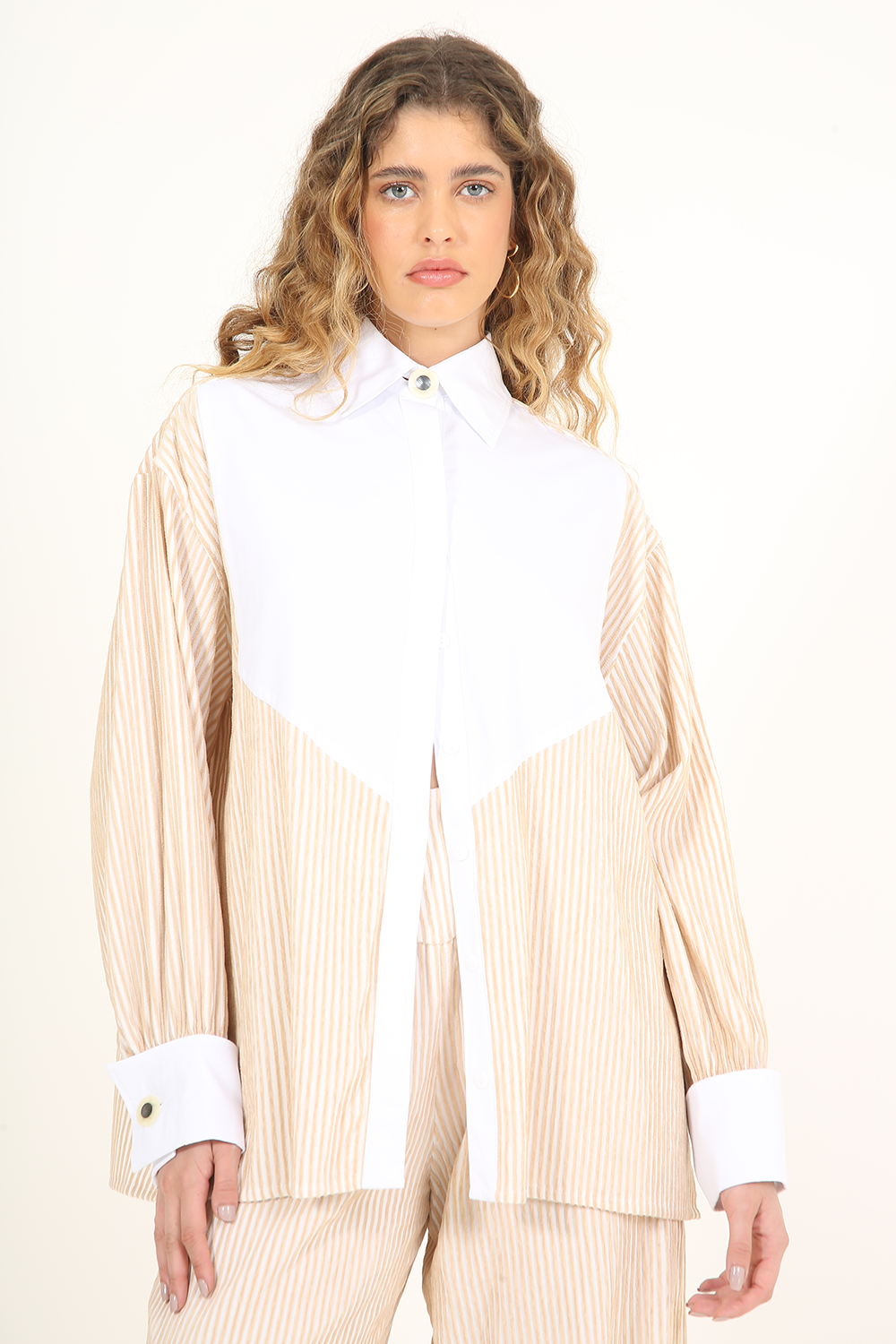 CAMISA BEIGE STRIPES ALL MOST VINTAGE