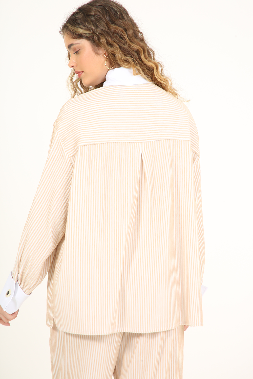 CAMISA BEIGE STRIPES ALL MOST VINTAGE