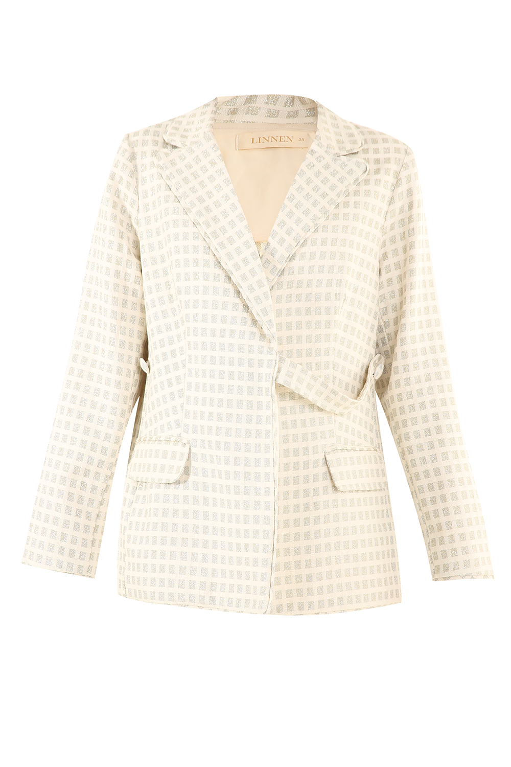 BLAZER REFLECTION CHEESE LUREX LINNEN