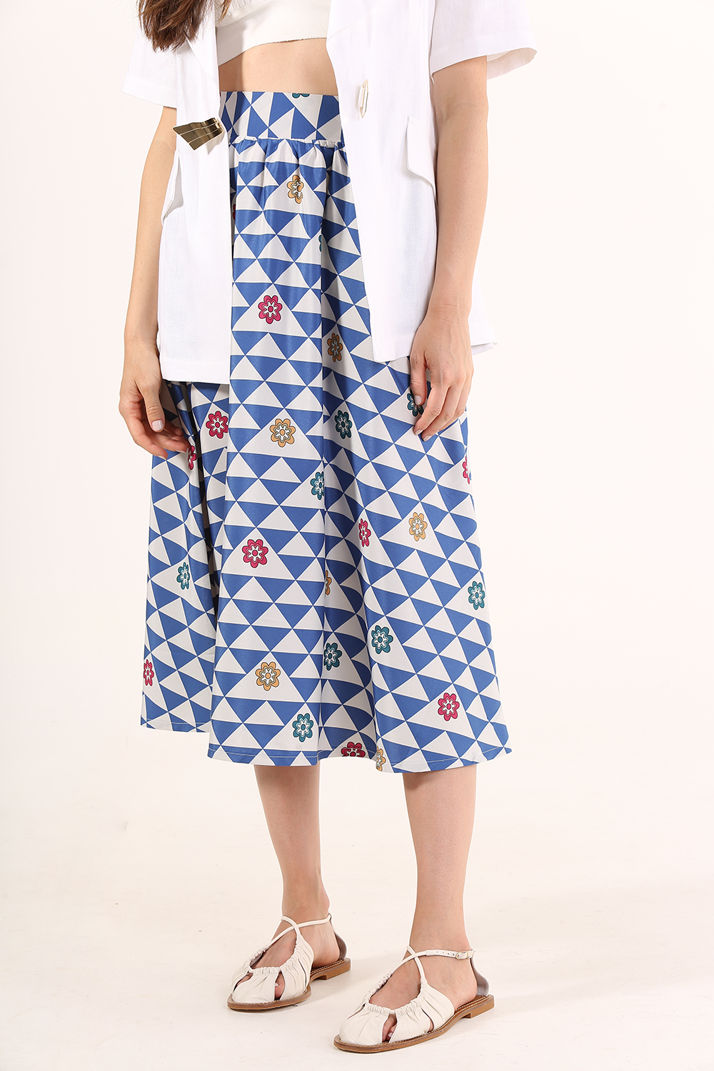 SAMMAROCA BLUE PRINTED SKIRT