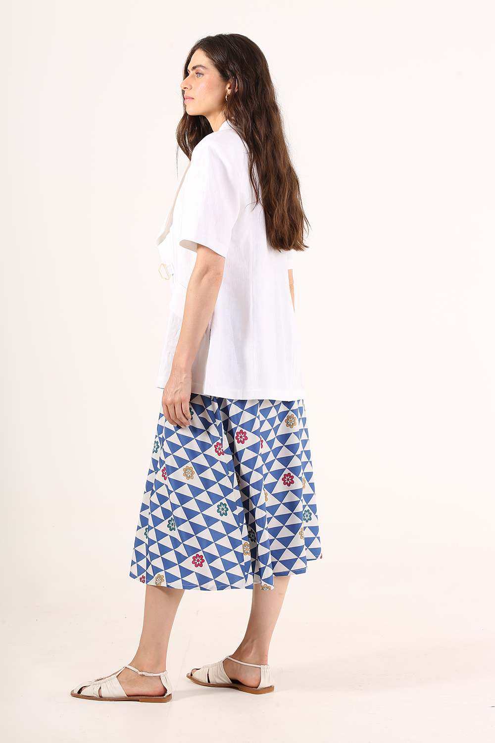 SAMMAROCA BLUE PRINTED SKIRT